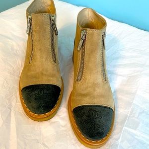 Chanel Suede Ankle Booties